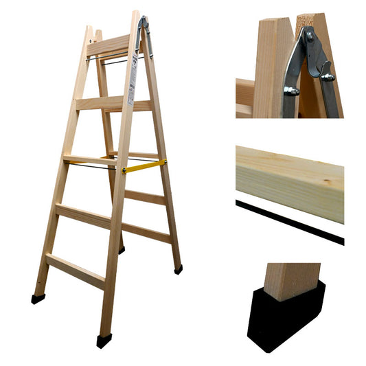 Létra fa 5 fokos festő profi Wtools