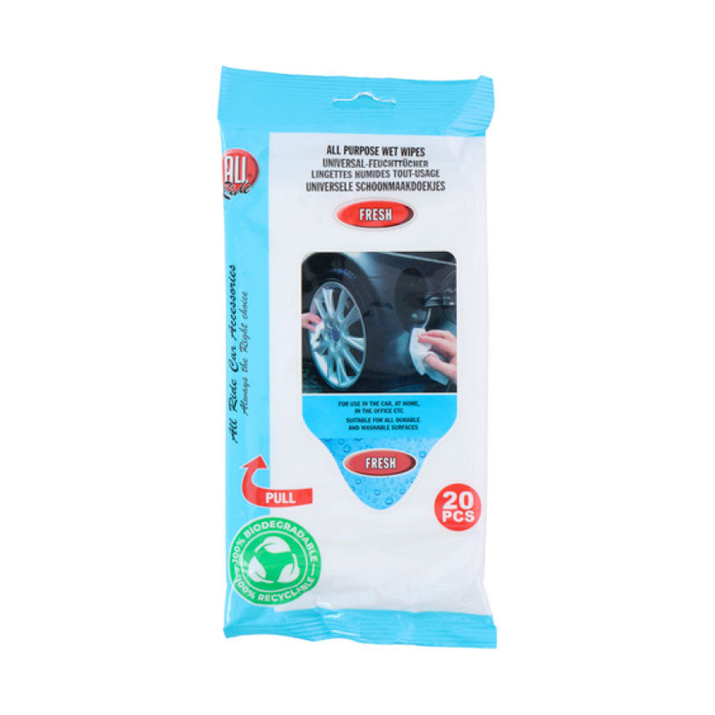 Nedves törlőkendő autós 20db univerzális fresh