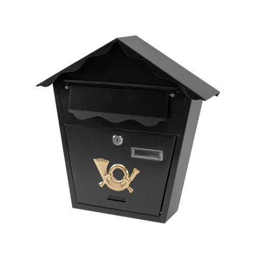 Postaláda 36x36x10cm fekete Romantik