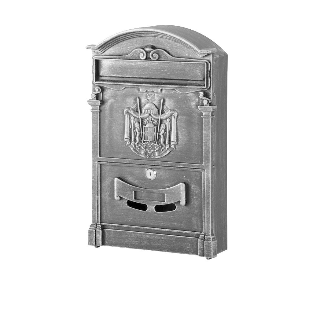 Postaláda 410x255x90mm silver Antik