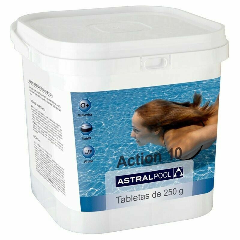 Astralpool Action 10 fertőtlenítő tabletta (többfunkciós tabletta pH csökkentővel) - 5kg