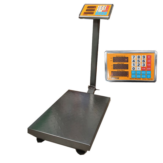 Mérleg mázsáló digitális 300kg-ig 220V led kijelző Profi Hoteche
