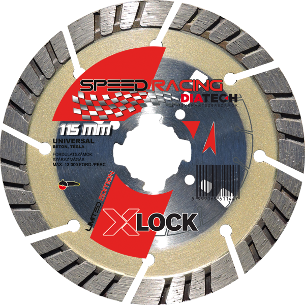 Speed Racing Slant turbó 115x22,2x10 mm Xlock gyémánt vágótárcsa, univerzális