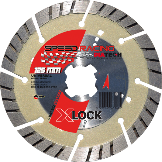 Speed Racing Slant turbó 125x22,2x10 mm Xlock gyémánt vágótárcsa, univerzális