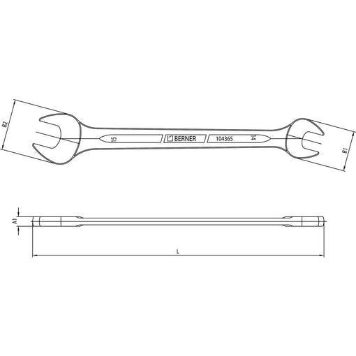 Berner Dupla villáskulcs 100