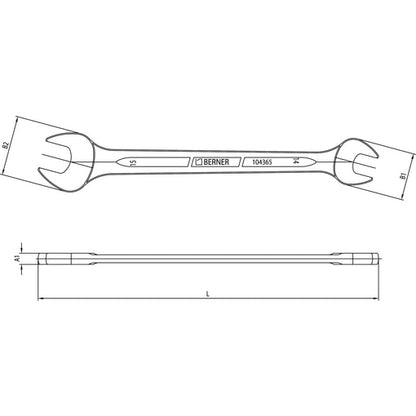 Berner Dupla villáskulcs 100
