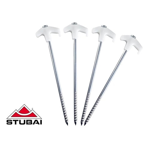STUBAI Sátor stabilizáló csavar fluoreszkáló fejjel 25cm/4db
