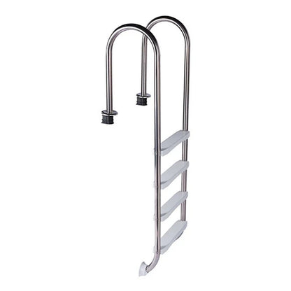 Medence létra, Slim, AISI304, kis ívű, 4 fokos, 130 cm feletti magas medencéhez, rozsdamentes acél, műanyag lépcsőfokokkal
