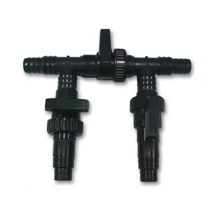 Bypass szelep, Azuro 3-Way, fekete, 3 utas, 32/38 mm csatlakozás, hőszivattyúhoz, áramlásszabályozás
