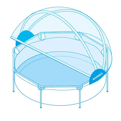 Medencekupola, Pool House Control, 366 cm, csővázas medencékhez