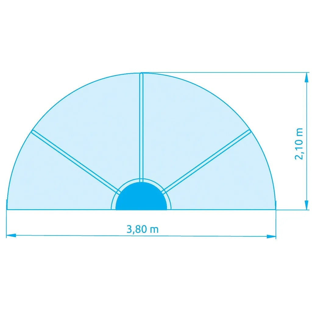 Medencekupola, Pool House Control, 366 cm, csővázas medencékhez