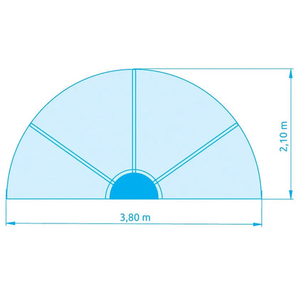 Medencekupola, Pool House Control, 366 cm, csővázas medencékhez
