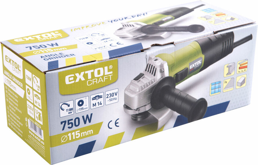 Extol Sarokcsiszológép, 115mm, 750W