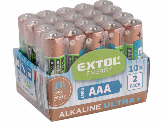 Extol Elem klt. 20 db, alkáli, 1,5V, méret: AA (LR6);