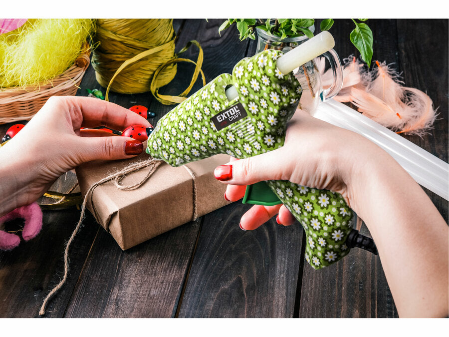 Extol Melegragasztó pisztoly, virágmintás, 40 W; stift átmérő:11mm