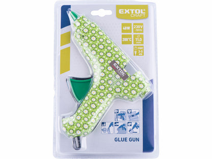 Extol Melegragasztó pisztoly, virágmintás, 40 W; stift átmérő:11mm