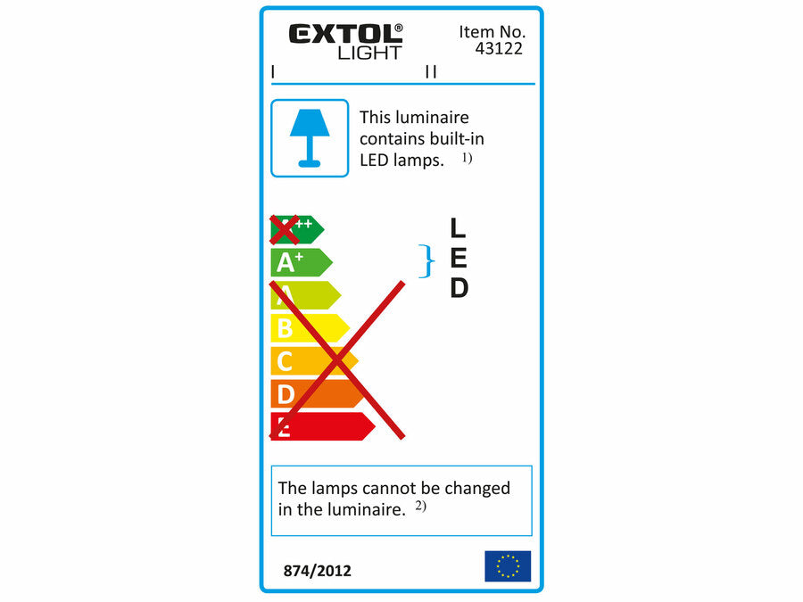 Extol LED reflektor, tölthető, állvánnyal szerelt, 800lm, Li-ion