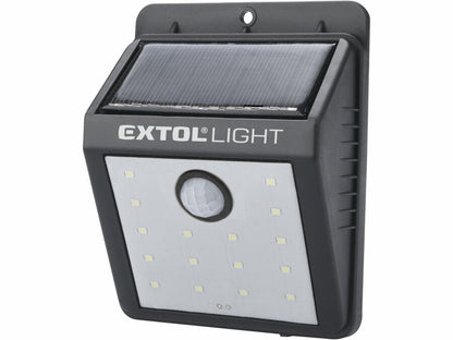 Extol Éjszakai készenléti LED lámpa, 0,4W, 16 LED; 120 Lm, napelem+szenzor