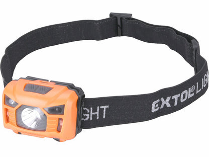 Extol Fejlámpa 100lm, tölthető, USB, 3W LED