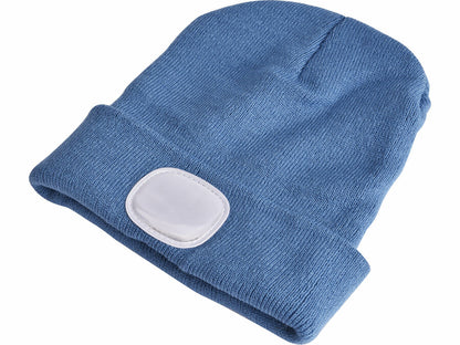 Extol Sapka homloklámpával 45lm, tölthető, USB, kék, univerzális méret