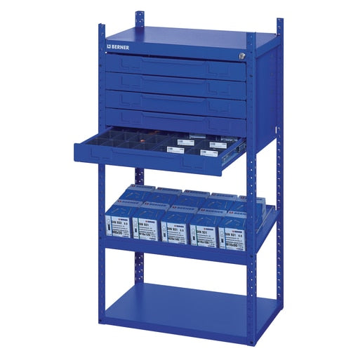 Berner BERA® modul, 5 fiókos, DIN és szabványos alkatrészekhez – alsó rész