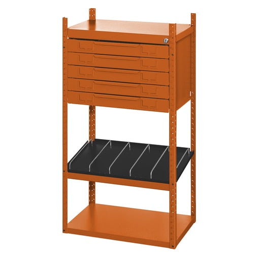 Berner BERA® modul, 5 fiókos, DIN és szabványos alkatrészekhez – alsó rész