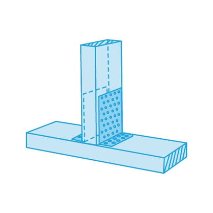 Berner Derékszögű összekötő, perforált