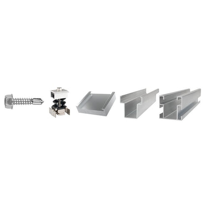 Berner Készlet oldalsó napelem/PV telepítéséhez, 30 mm-es keret, 2 modul