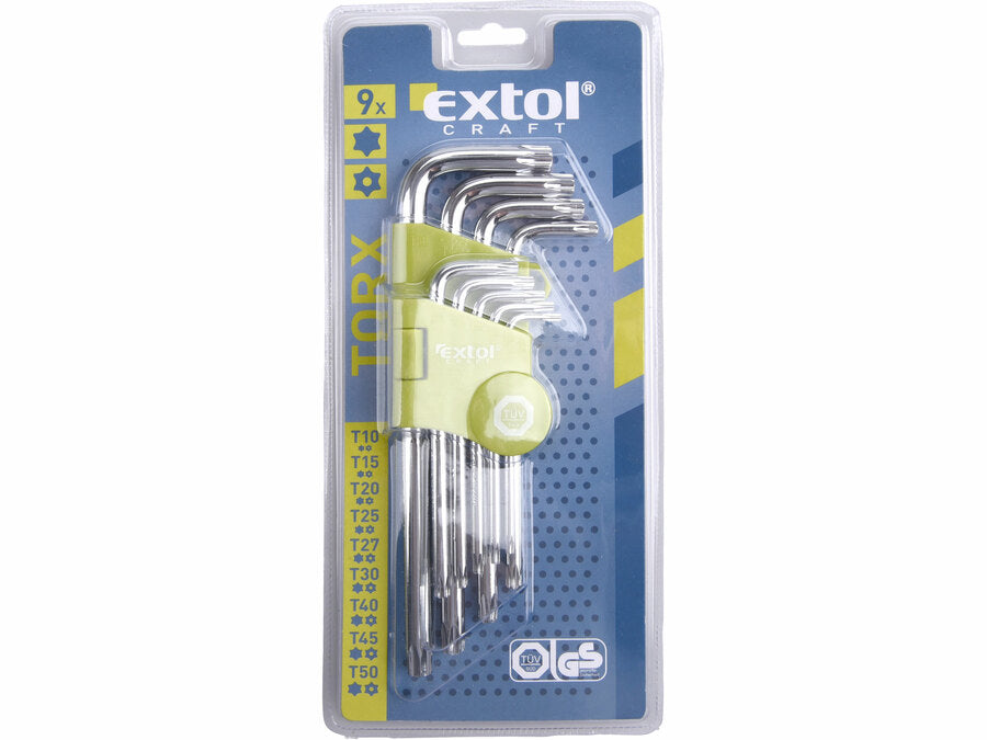 Extol Torx kulcs, 9db-os készlet, T 10-50mm