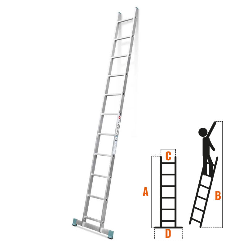 Létra alumínium 1x11 támasztó Eurostil 5 év garancia