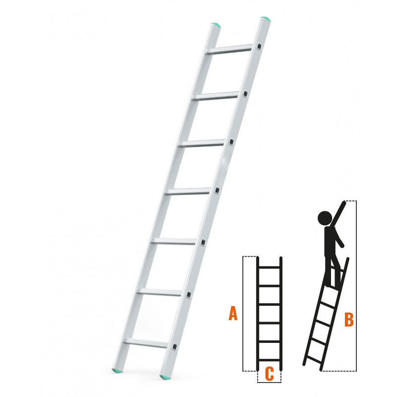 Létra alumínium 1x7 támasztó Eurostil 5 év garancia