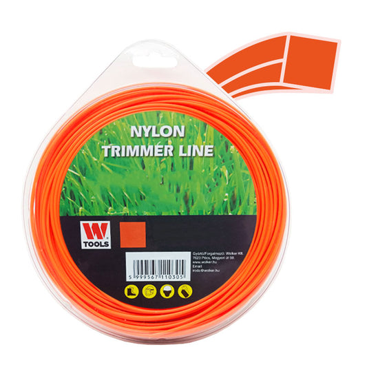 Fűnyíró damil 2,0mm 116m négyszög profi Trimmer Line