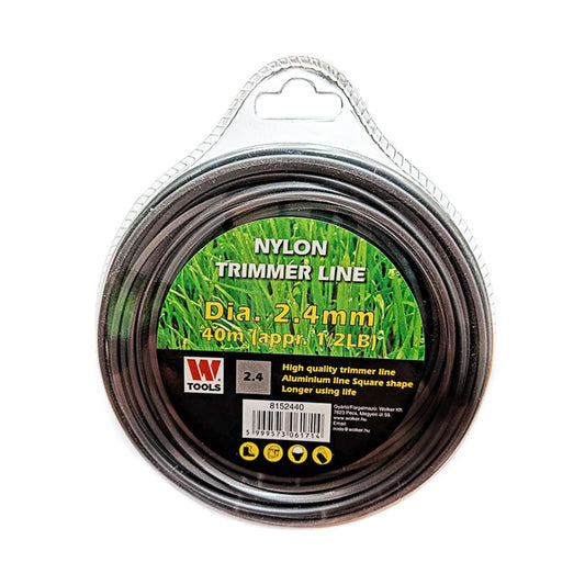Fűnyíró damil 2,4mm 40m alu négyszög profi Trimmer Line