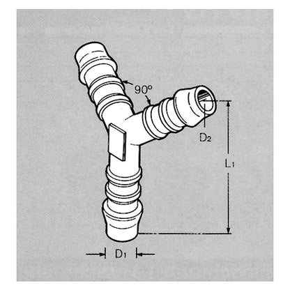 Berner Y-tömlőcsatlakozó csonk