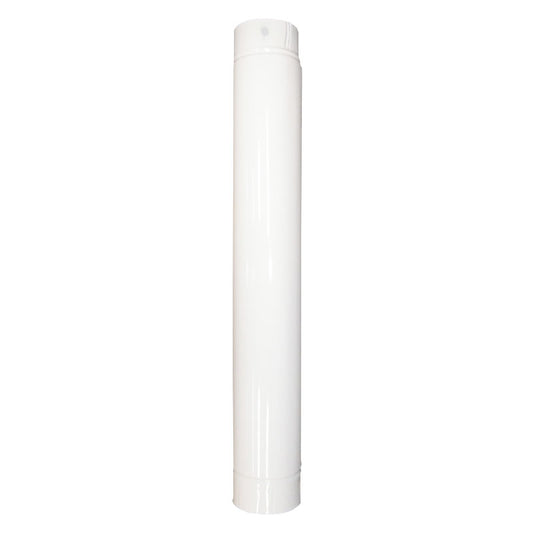Füstcső zománcozott 118x800mm fehér