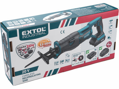 Extol Akkus szablyafűrészgép, SHARE20V, BRUSHLESS, 20V Li-ion, 2000mAh