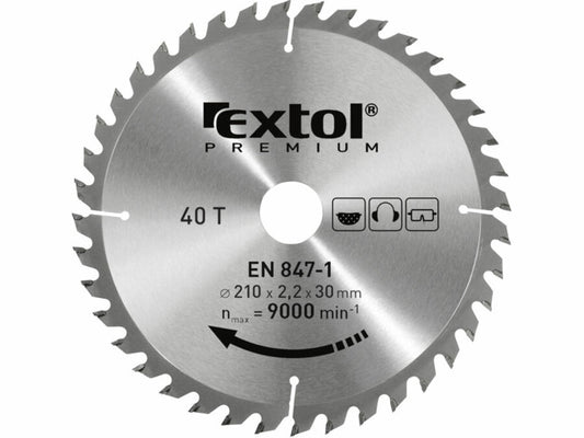 Extol Keményfémlapkás körfűrészlap, 115x1,3x22,2mm, 24T