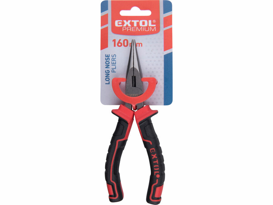 Extol Rádiós fogó; 160mm, duálvörös/fekete, TPR nyél