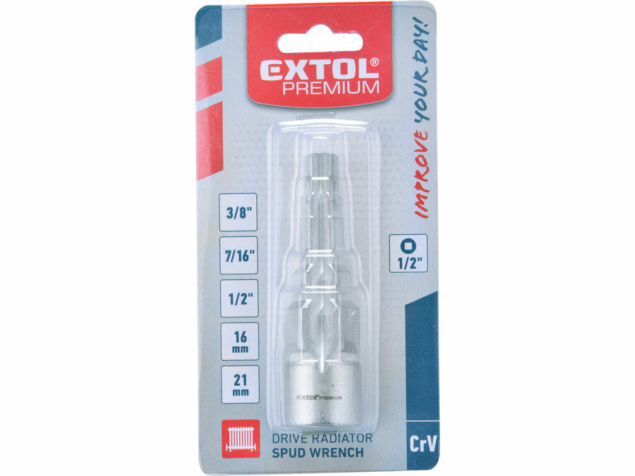 Extol Lépcsős radiátor kulcs, 1/2“