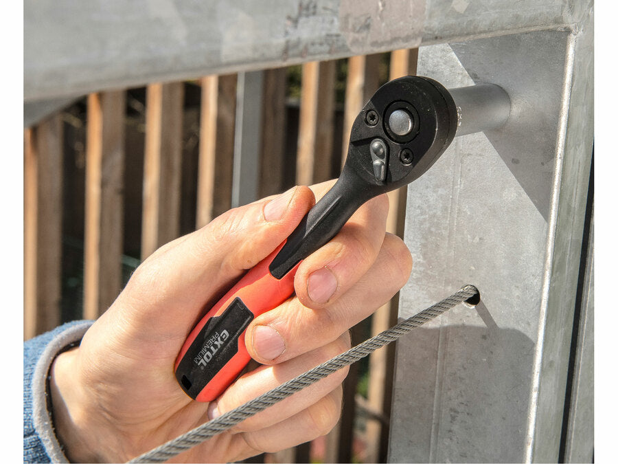 Extol Racsnis hajtókar hajlított, 72 fogú, 1/4", hossz 150mm, Crv