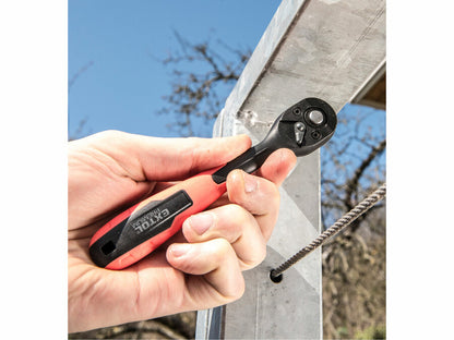 Extol Racsnis hajtókar hajlított, 72 fogú, 1/4", hossz 150mm, Crv