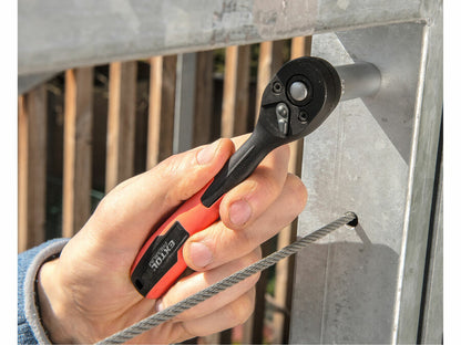 Extol Racsnis hajtókar hajlított, 72 fogú, 1/2", hossz 250mm, Crv