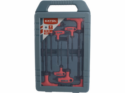 Extol TORX kulcs,9db-os készlet, T10-50mm