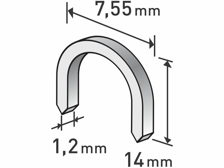 Extol U-szeg tűzőgéphez, 1000db/csomag, 14mm, 7,55x0,52x1,2mm