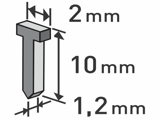 Extol Szeg fejjel tűzőgéphez, 1000db/csomag, 10mm, 2,0x0,52x1,2mm