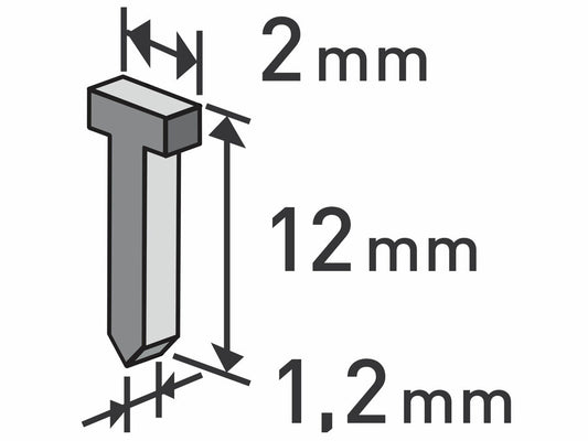 Extol Szeg fejjel tűzőgéphez, 1000db/csomag, 12mm, 2,0x0,52x1,2mm