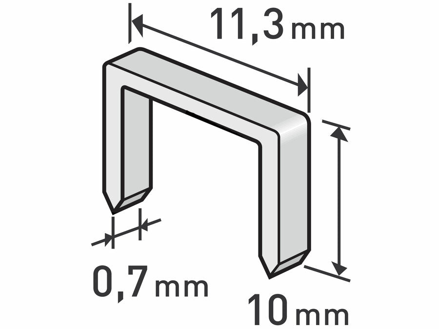 Extol Tűzőgépkapocs, 1000db/csomag, 10mm, 11,3x0,52x0,70mm