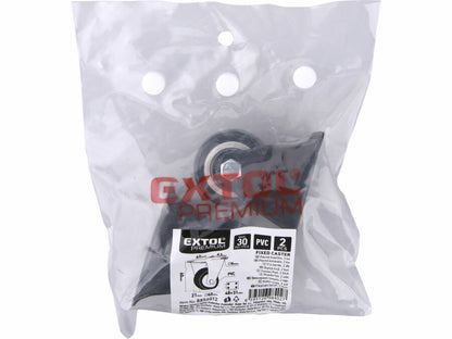 Extol Készülékgörgő 2 db, fix, fekete PVC, 40mm