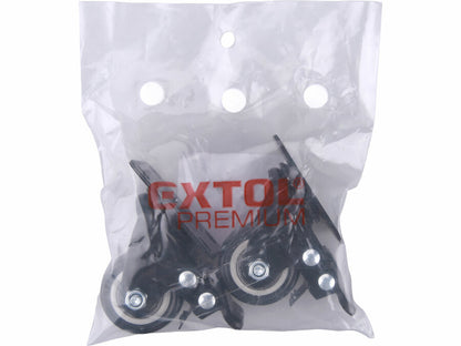 Extol Készülékgörgő 2 db, önbeálló, rögzítőfékkel, fekete PVC, 40mm