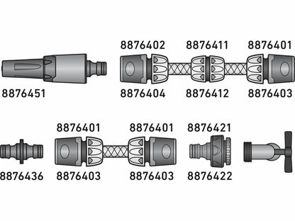 Extol Kuplung csatlakozó, 1/2"-3/4"